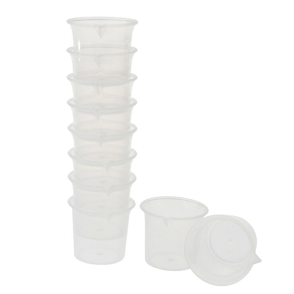 20 Pieces Lab 25ml Plastic Graduated Measuring Beaker Liquid Cup Container