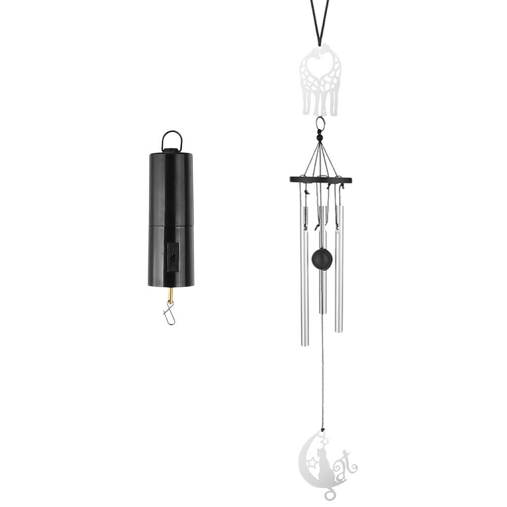 Metal Wind Chimes Blessing Decoration Windbell with Battery Powered Motor