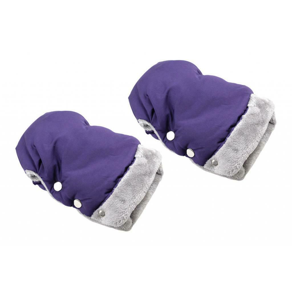 Lots 2 Baby Pushchair Gloves Warm Anti-Freeze Hand Gloves For Women Purple