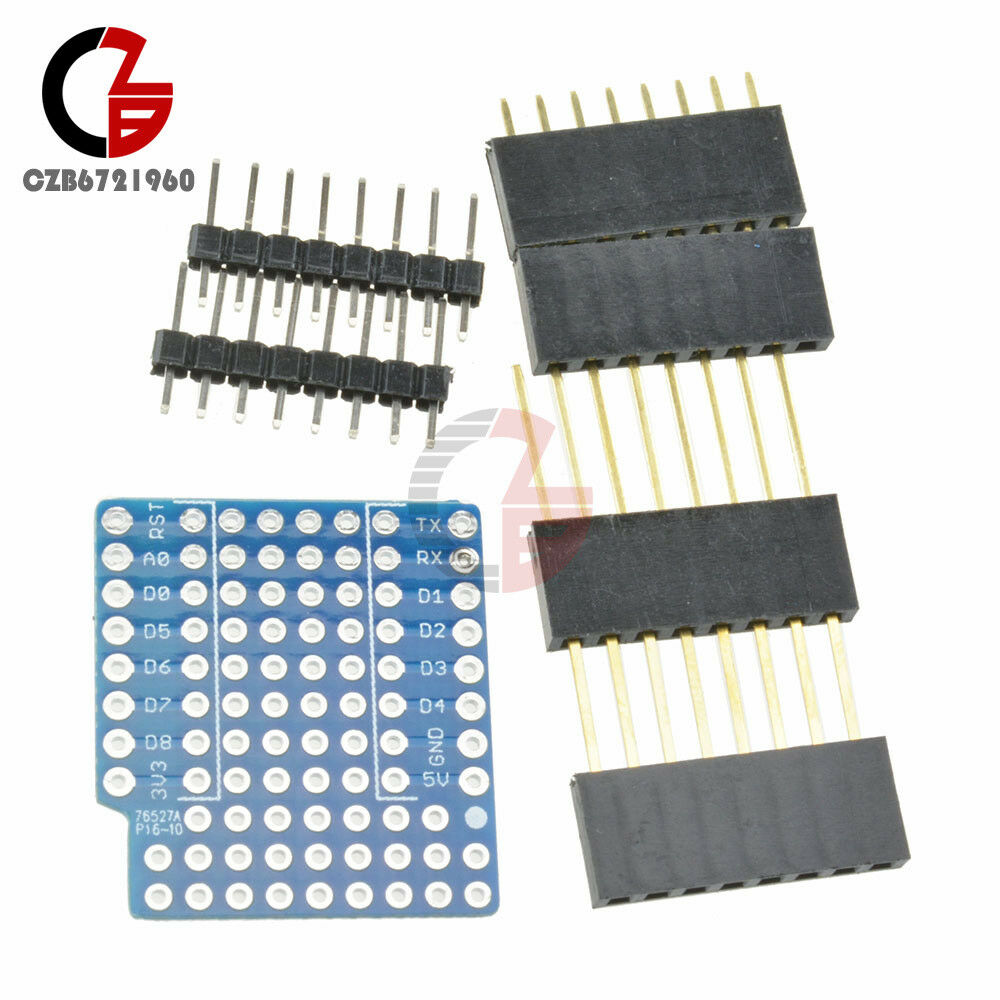 WeMos D1 Mini Prototype Board Proto Shield Double Sided Perf Board for Arduino