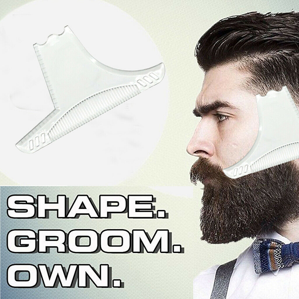 2 Pieces Beard Shaping Ruler Template Home Shaving Tool Men's Beard Combs
