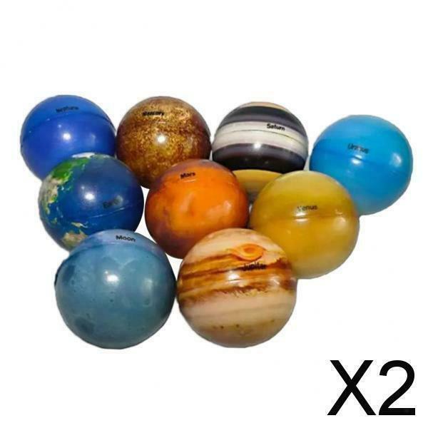 2X 9Pcs Portable Planet Bouncy Ball Relieve Tension Release Anxiety for Kids