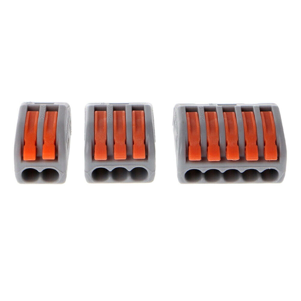 60Pcs Electrician Electrical Soft and Hard Wire Quick Connector Terminal Block