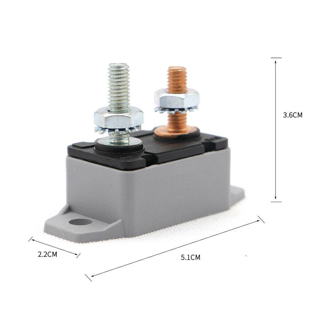 2Pcs Circuit Breaker Battery Fuse Automatic Reset Car Boat 30A 12V/24V