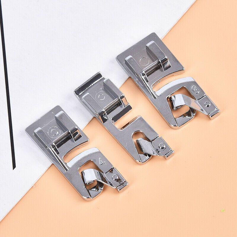 3Pcs sewing accessories Narrow Rolled Hem Sewing Machine Presser Foot too.l8