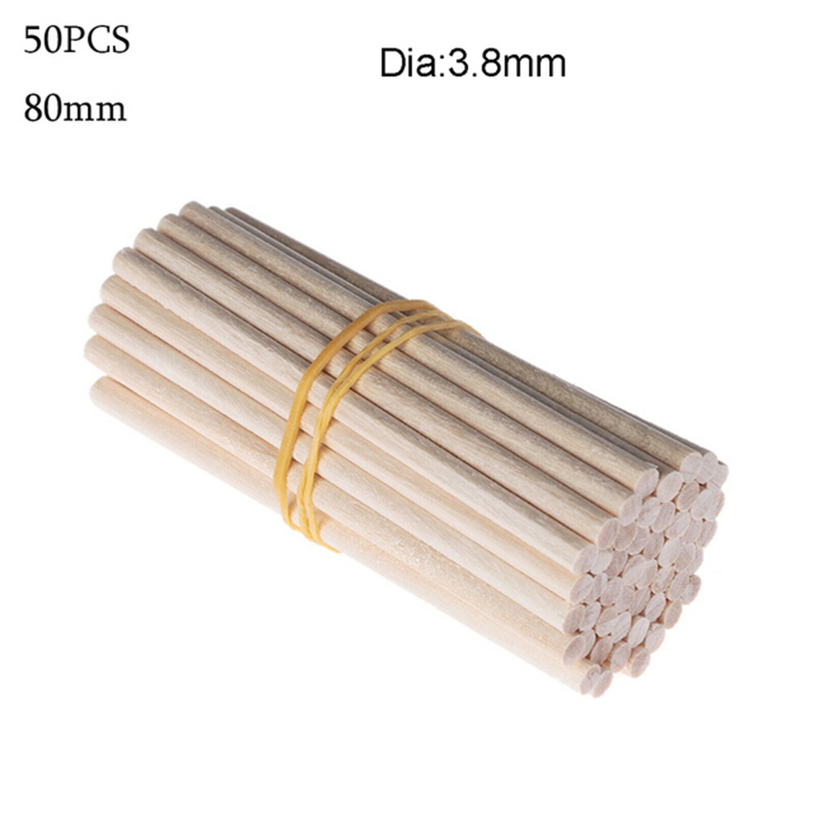 100Pieces Wood Craft Sticks Woodcraft Dowels Poles DIY Projects Woodworking