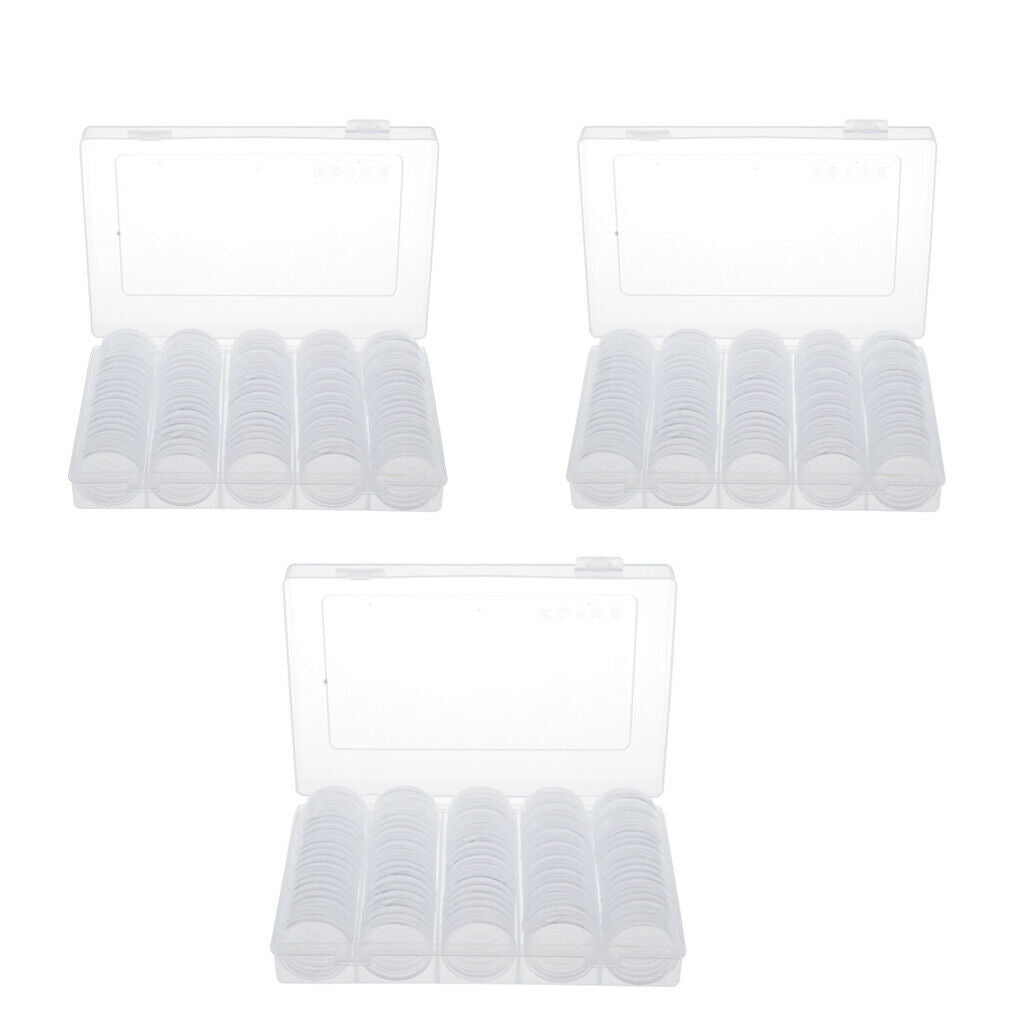 Clear Collector's Case of Coins Display Storage Box