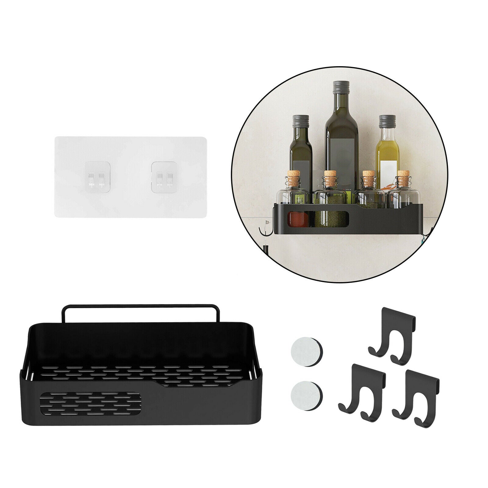 Heavy Duty Wall Kitchen Shelf Shower Storage Organizer Household Decoration