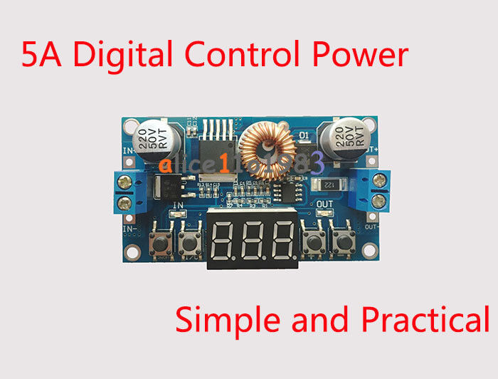 5A Digital Control Power Supply DC-DC Step-Down Charge Module LED  Voltmeter