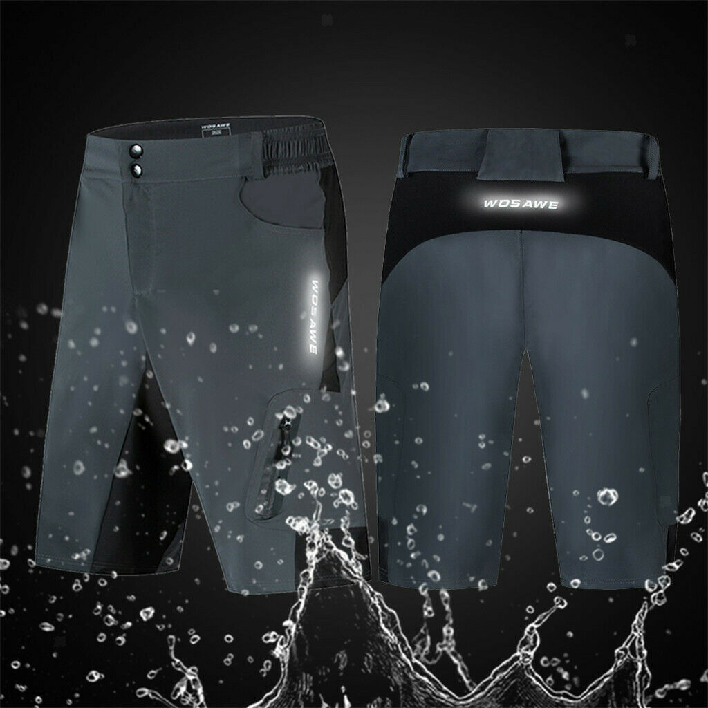 Sports Riding Downhill Hi-Density Waterproof Men Pants without Pad Gray XL