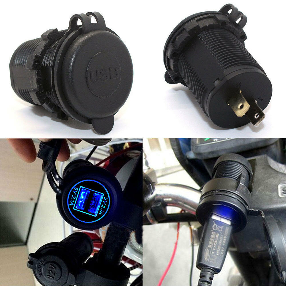 Universal Dual 2 Port USB 12V Car Socket Ciga rette Lighter Adapter 12V/24V 2020