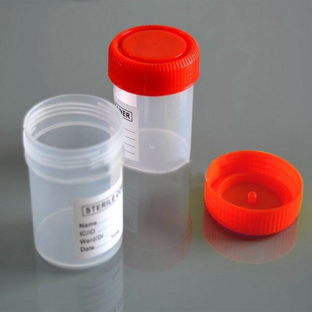 Urine Collection Container  Sample Specimen Bottle Cup 60 ML Plastic