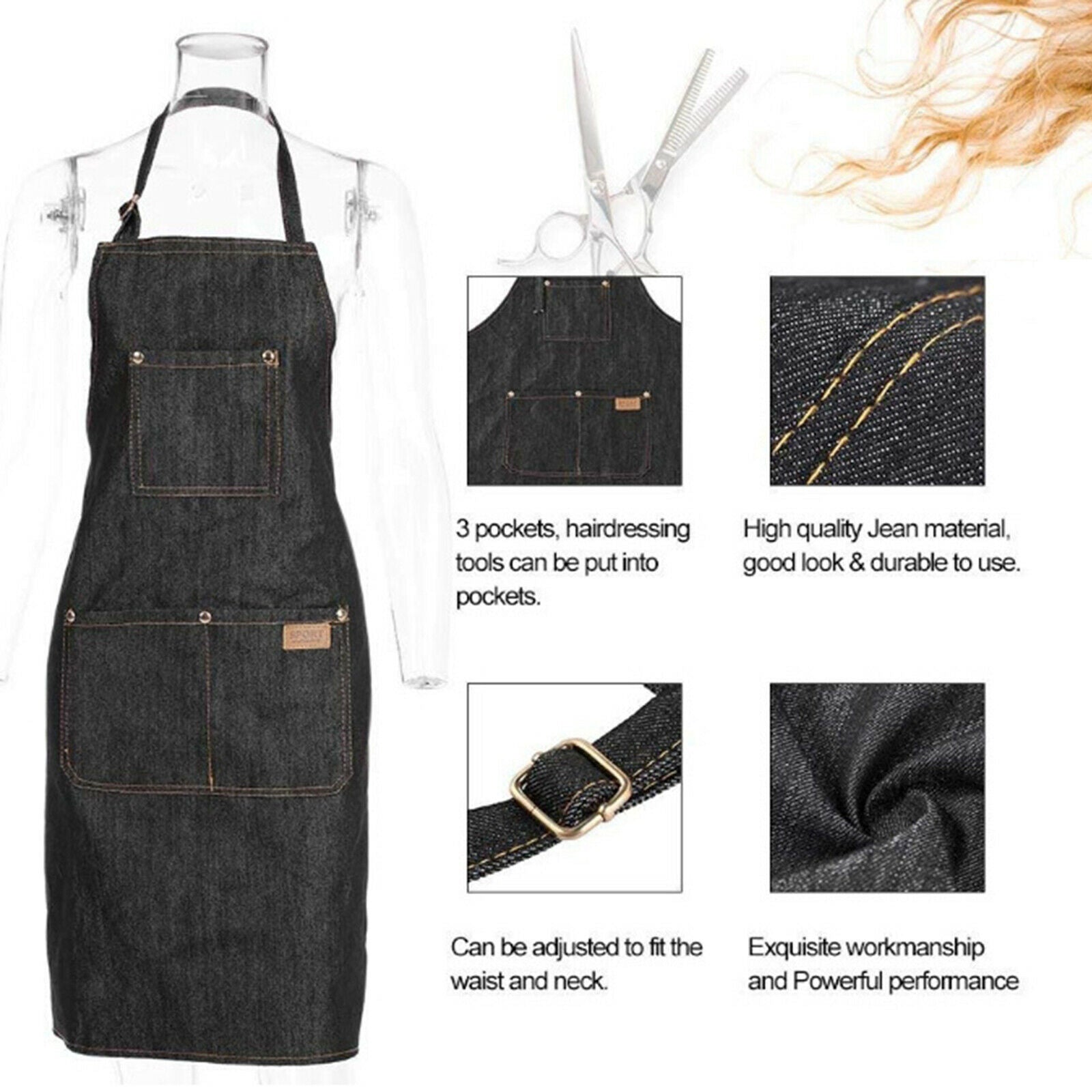 Pro Hairdressing Barber Apron Cape Cover Hairdresser Artist Chef Gown Beauty