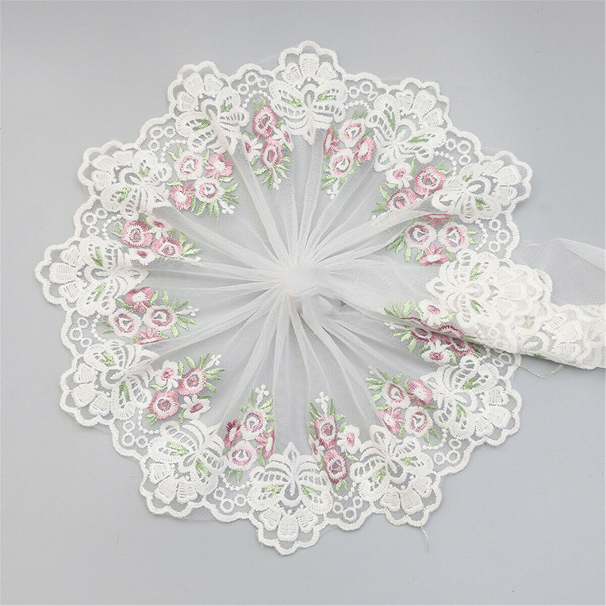 2 Yard Embroidery Lace Trim Clothing Dress Sewing Edge Headwear DIY Fabric Craft