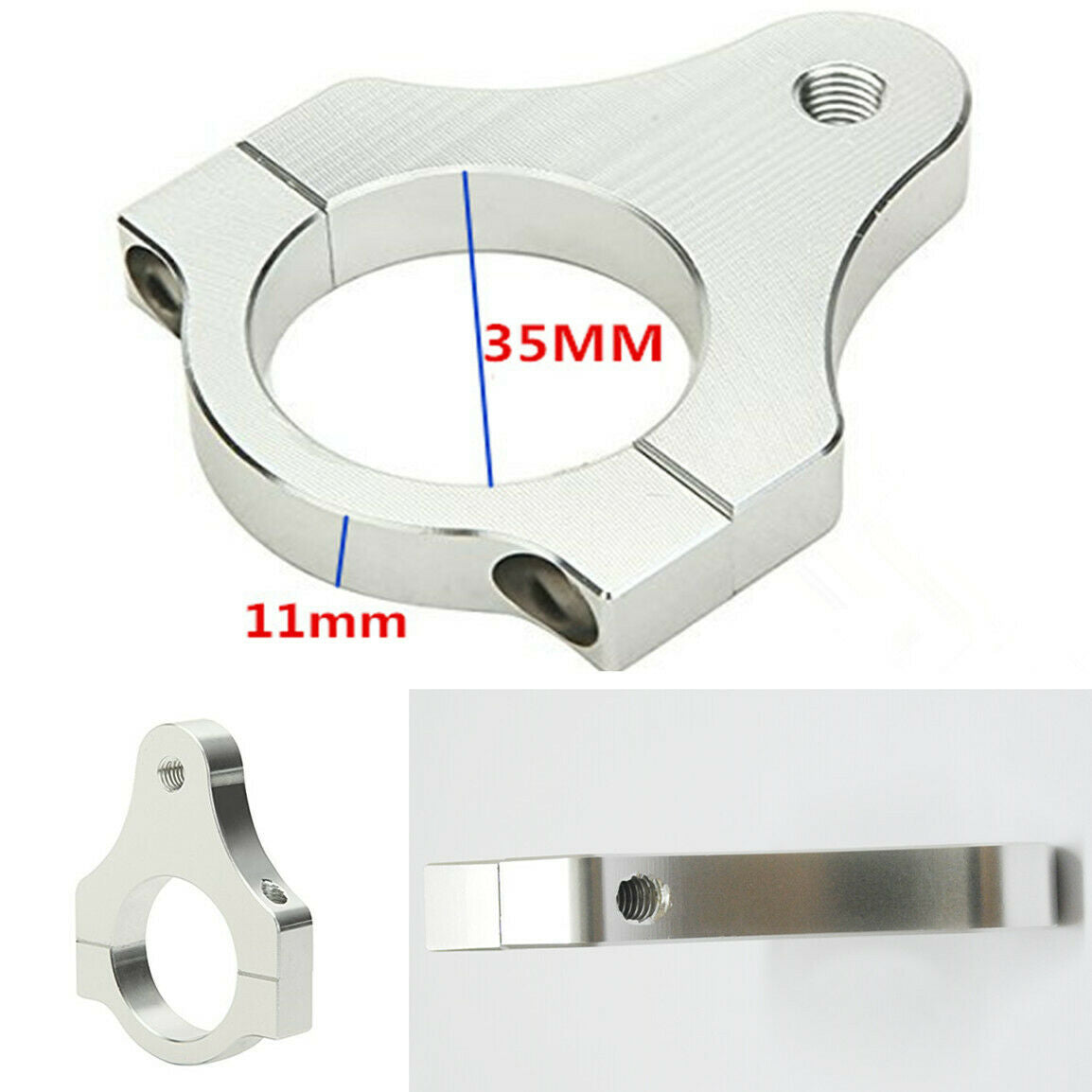 Aluminium 35mm Steering Damper Fork Frame Mounting Clamp Bracket for Motorcycle