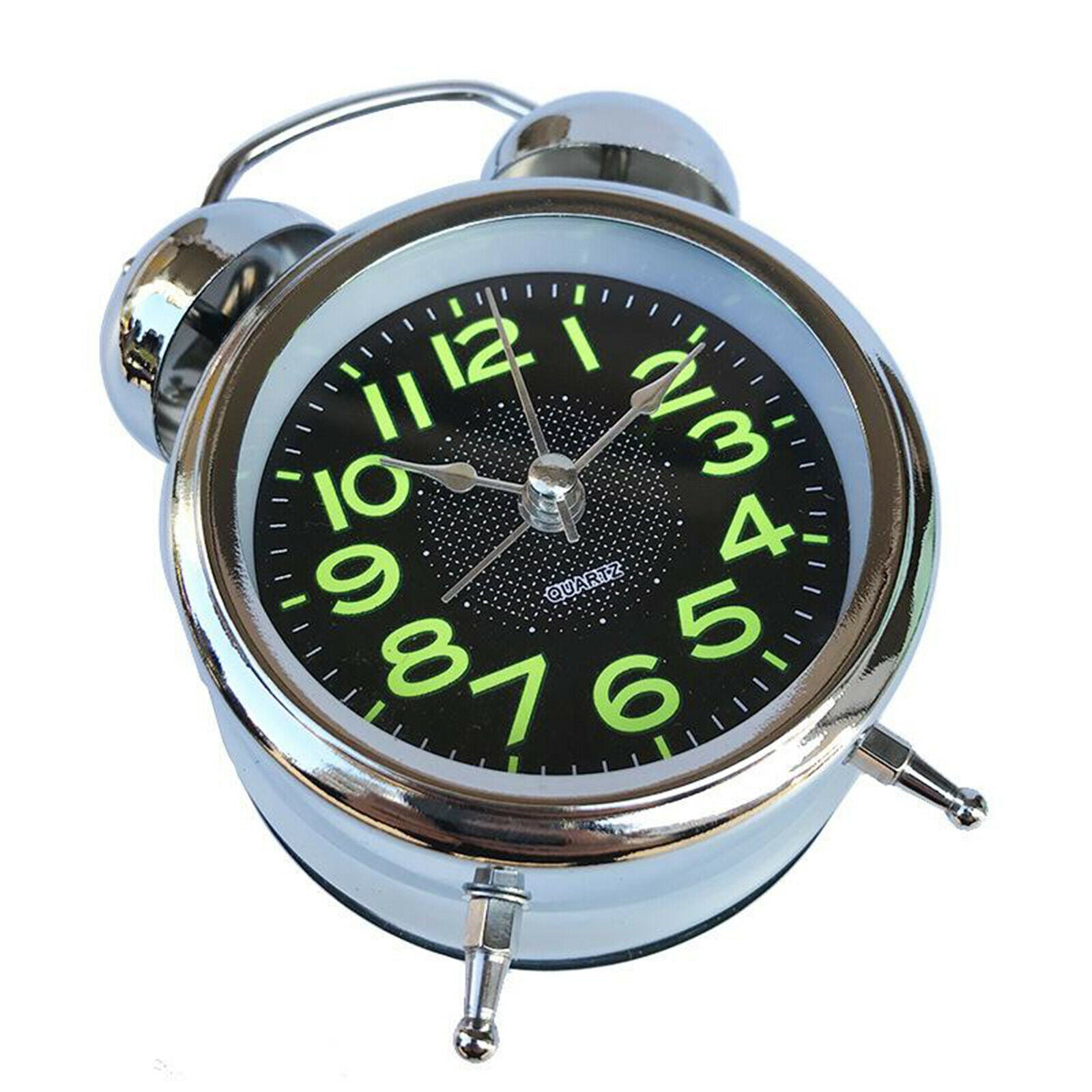 Classic Loud Twin Bell Alarm Clock Quartz Night Light Battery Operated Home