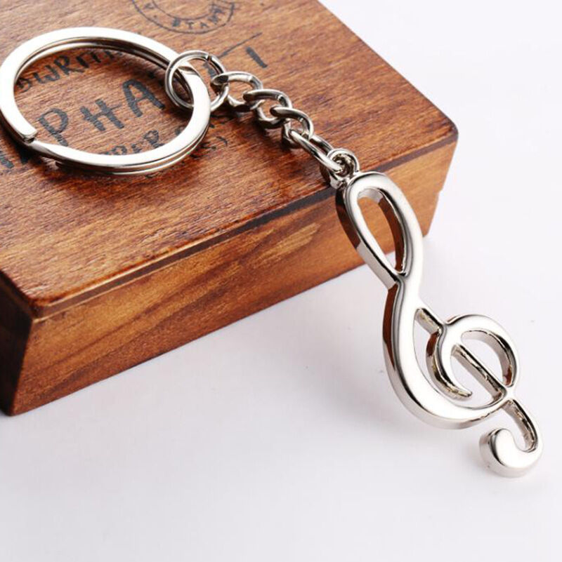 Metal Musical Note Key Ring Keyfob-Keyring Music Symbol Keychain fashion Gift