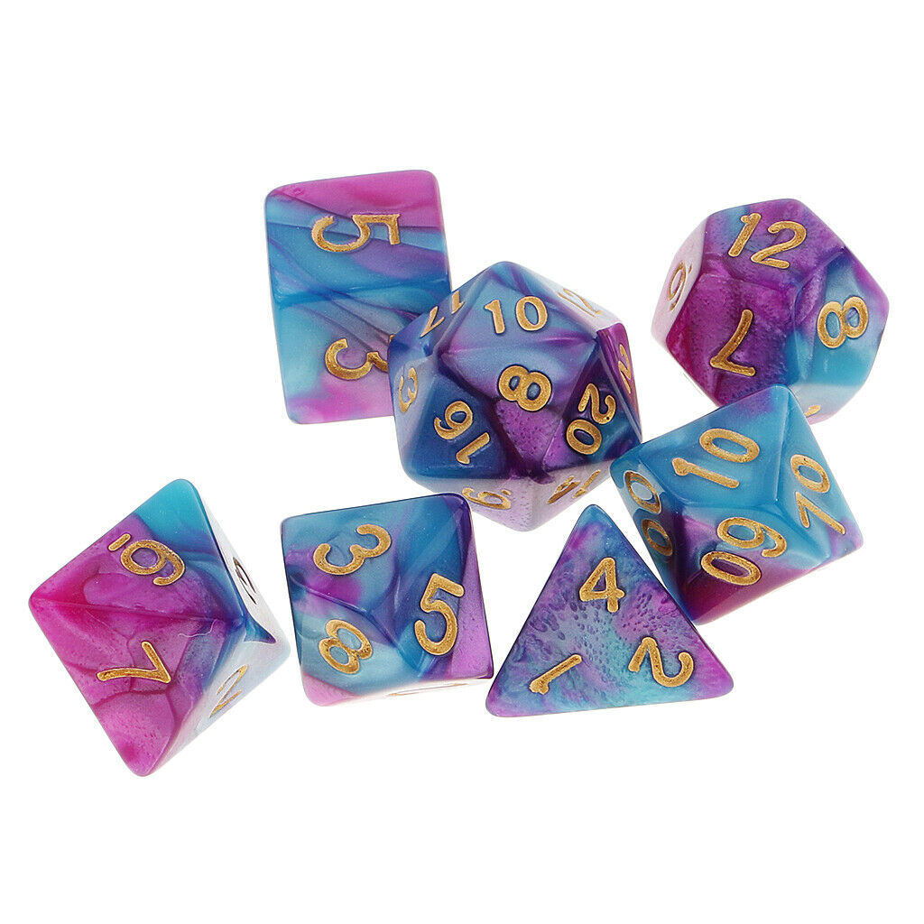 7 lot Acrylic Multi Side Dice Dice 16mm for Party Casino Table Game Toys
