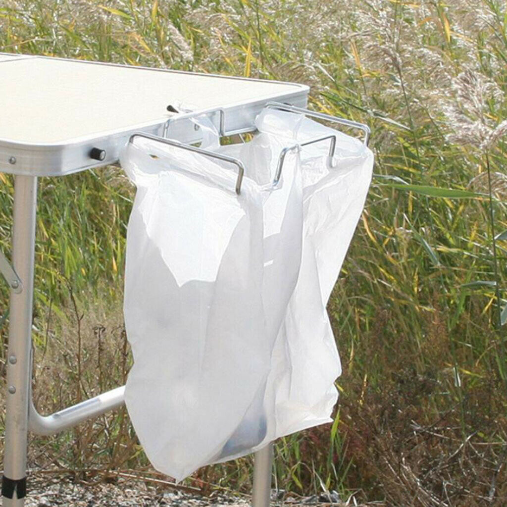 Portable Trash Garbage Rubbish Storage Bag Bin Rack Holder for BBQ Picnic
