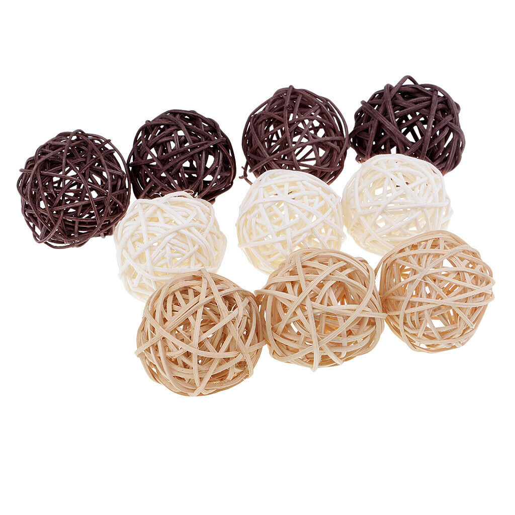 10x/5cm Various Rattan Balls,Christmas Home Wedding Party Decoration DIY Craft