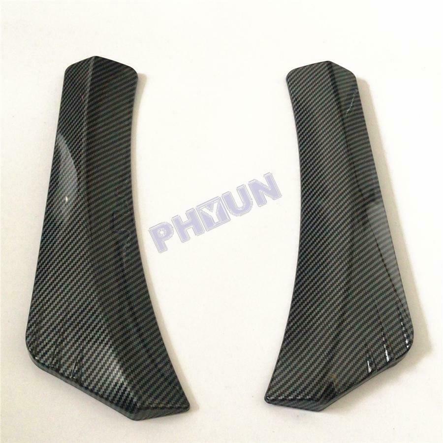 2x Carbon Fiber Look Car Rear Bumper Lip Splitter Universal Body Kit Protector