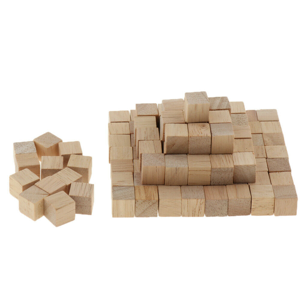 Wooden Cubes - 1cm - Wood Square Blocks For Math, Puzzle Making, Crafts & DIY