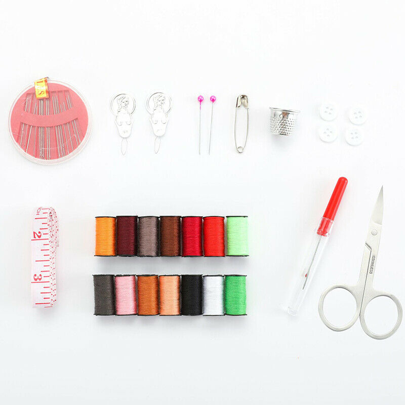 27pcs/set Sewing Box Travel Sewing Kit Needle Thread Tape Scissor Storage.l8