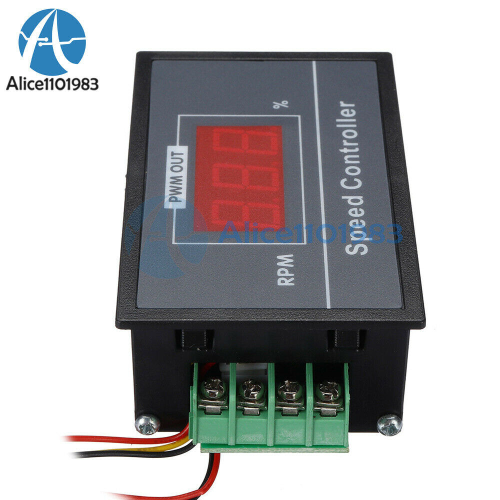 DC 6V 12V 24V 48V Adjustable 30A Digital LED Display Motor Speed Controller PWM