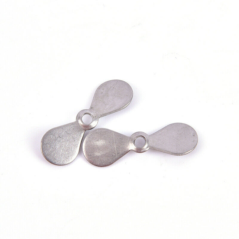 10pcs Stainelss Steel Propeller Blade for Fishing Lure / Popper / Spinner B BR