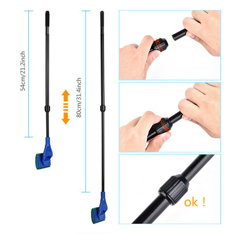 5 in 1 Aquarium Cleaning Tools Aquarium Tank Fish Net Gravel Rake Algae ScrDDAU