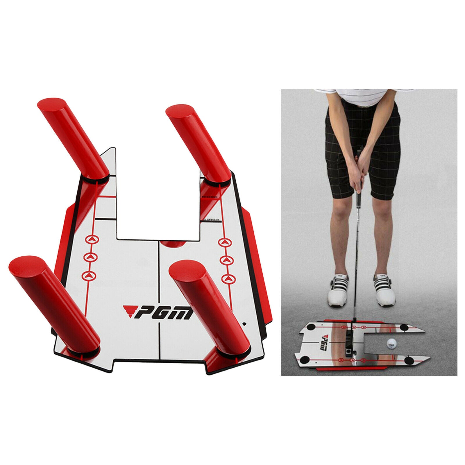 20x12Inch Golf Putting Eyeline Alignment Mirror Training Aid Swing Trainer
