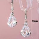 New Classic Pear Shape Cubic Zircon Women Wedding Drop Earrings Timeless EarFCA