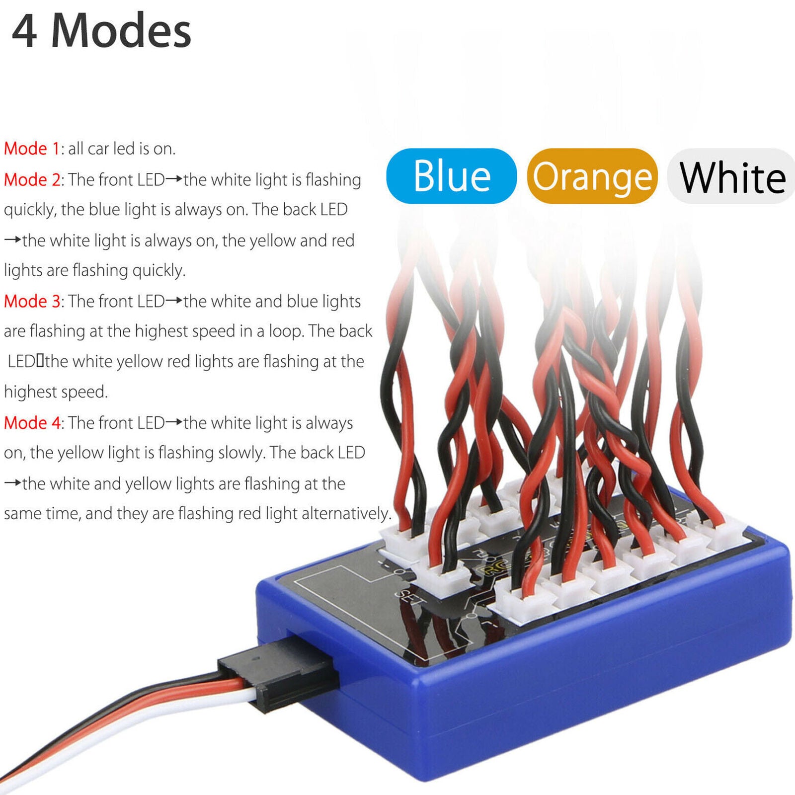 LED Light Kit Brake+Headlight+Signal 2.4ghz PPM FM For HSP RC 1/10 Car Truck