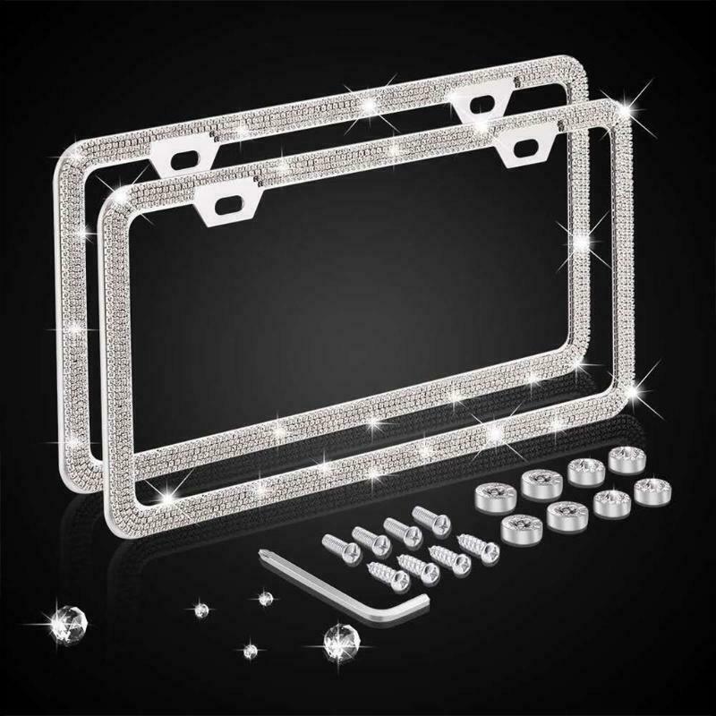 Custom License Plate Frame Quality Blingbling Cover Truck SUV Ultra-flashing