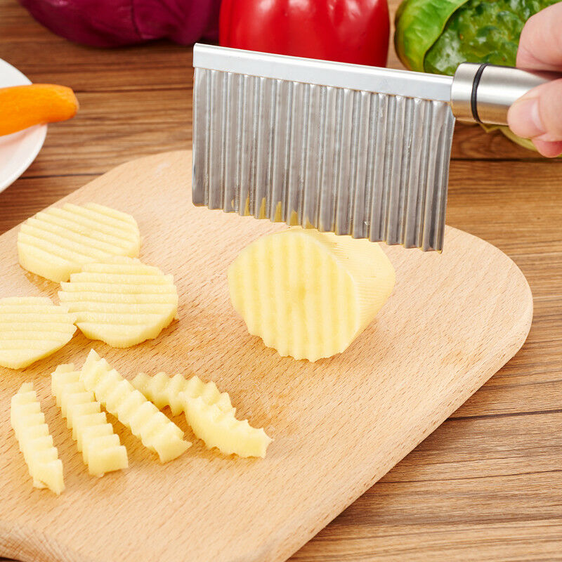 (1)French fry cutter 304 Stainless Steel Wave Section Multifunctional Potato Cut