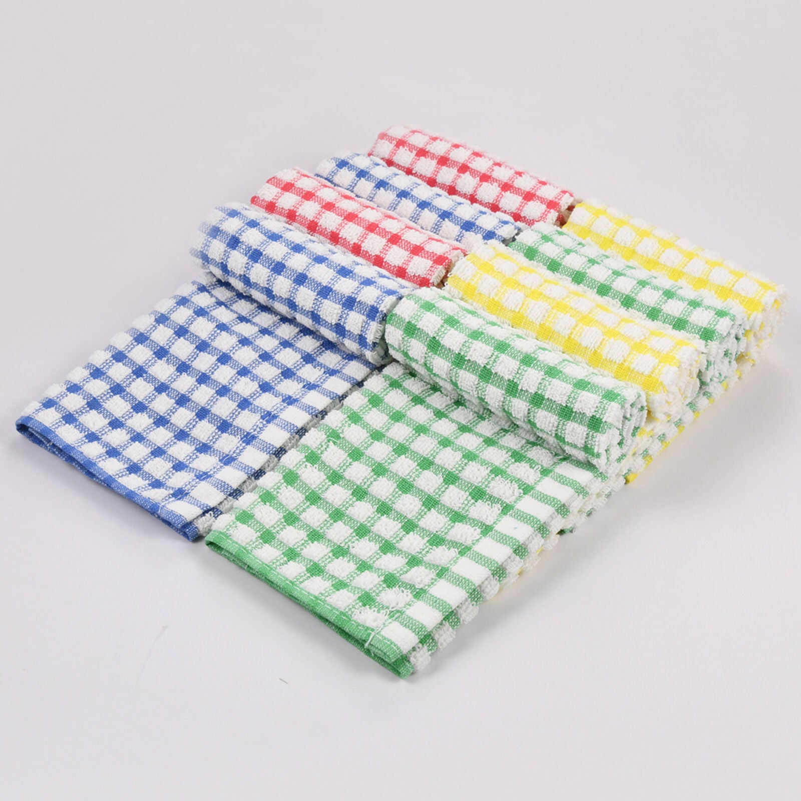 8pcs Dish Towels Dishcloth Kitchen Cleaning Cloths Absorbent Cotton Towel Rag