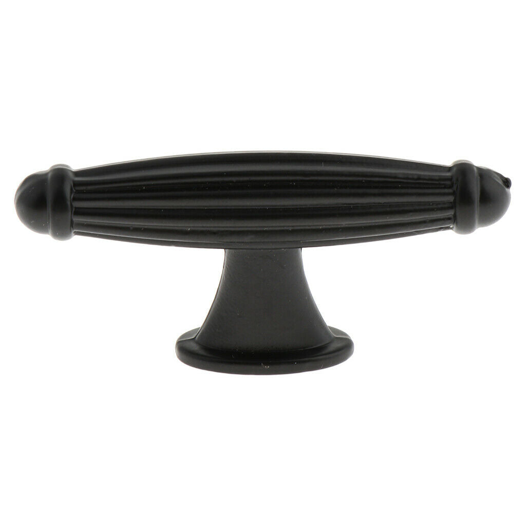1 Piece Rectangle Black European Aluminum Alloy Matte Cabinet Door Handle