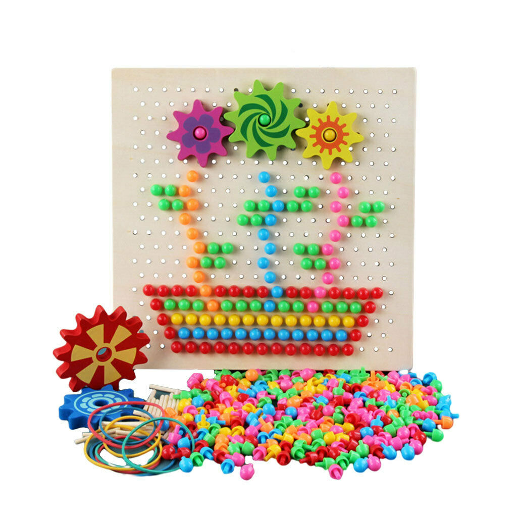 240x Creative Mushroom Nails Pegboard Educational Building Intelligent Games
