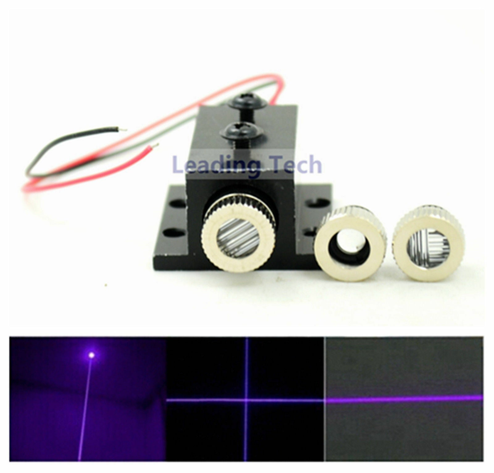 405nm 20mw Adjusted Violet Blue Diode Lasers Dot/Line/Cross Module w/ Heatsink