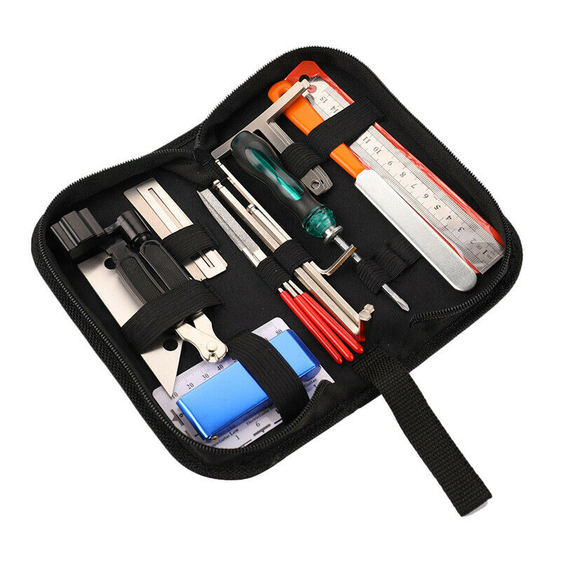 1set Guitar Tool Kit Repair Maintenance Tool String Action Ruler Measuring T^DD