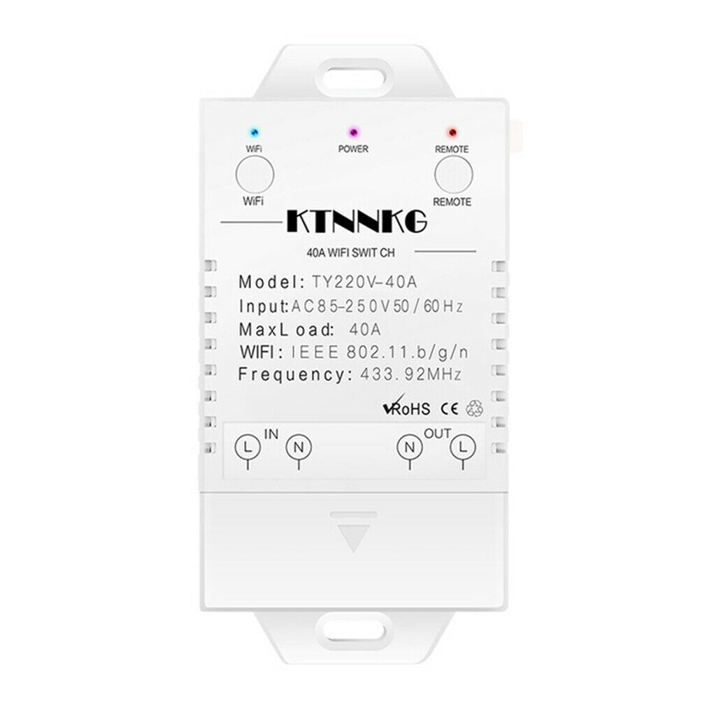 Smart Pump Switch Water Heater Timer Wi-Fi Remote Control Switch 4000W