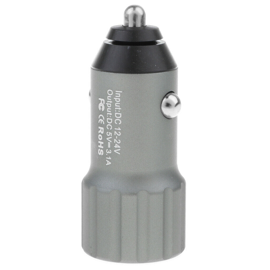 Universal Dual USB Car Charger 2 Port Adapter for Smart Phone  Ink Cyan