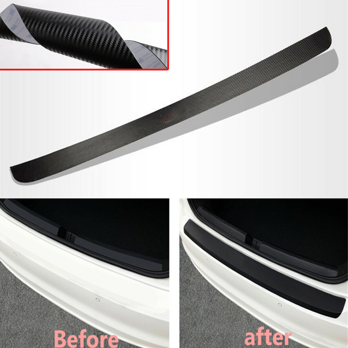 1 Piece PU Leather Autocar Rear Bumper Cover Trim For Mazda CX-5 CX 5 2017-2021