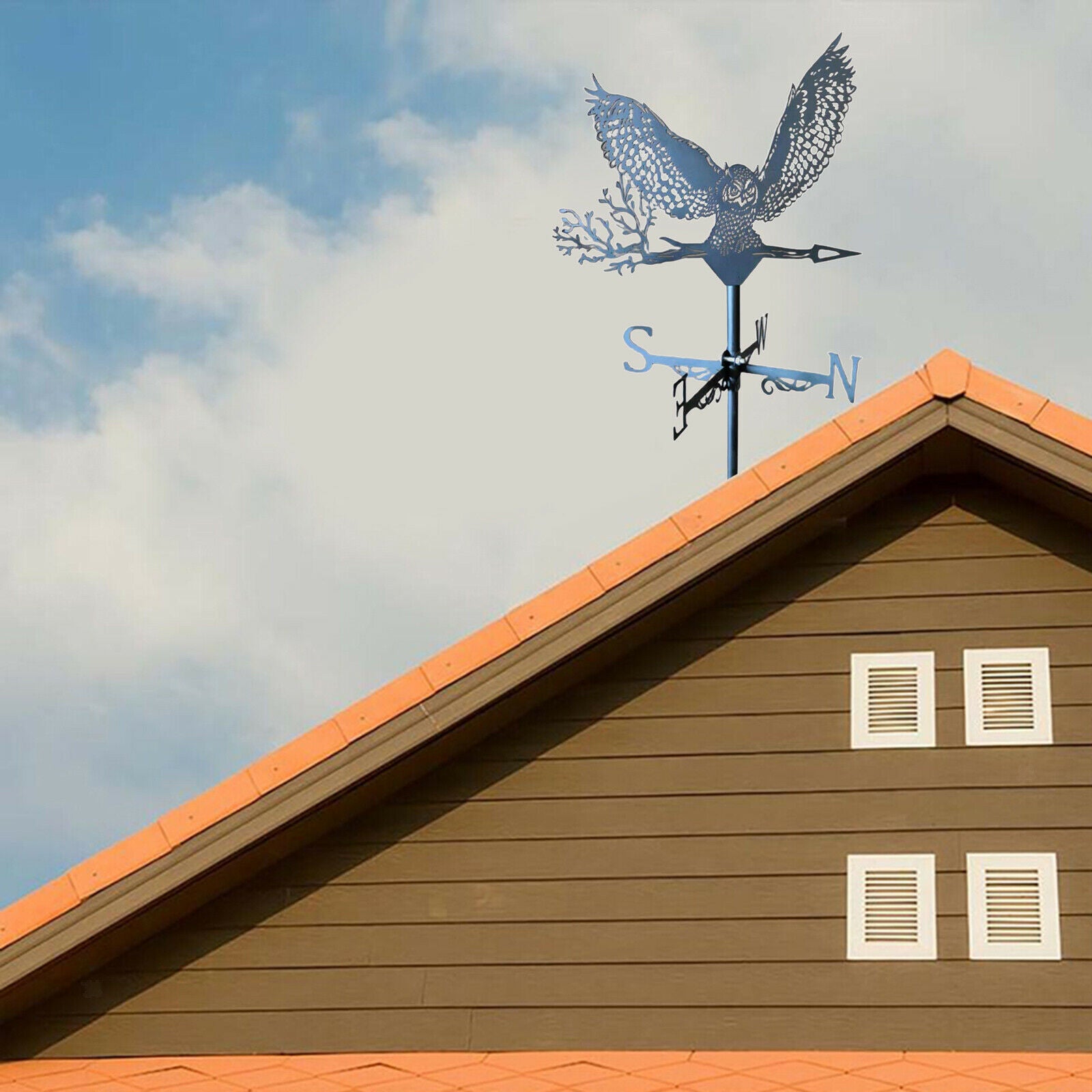 Roof Weather Vane Stake Weathervane Outdoor Decor for Garden Yard Patio