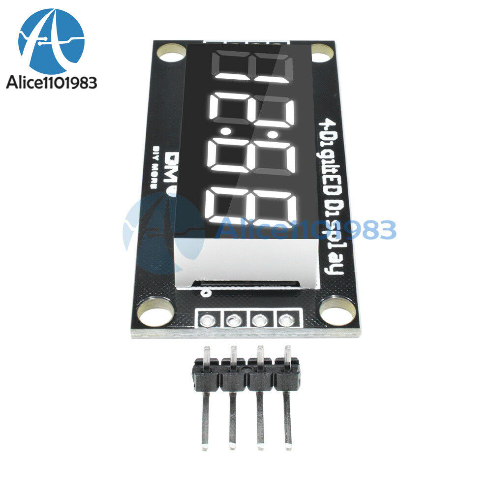 White TM1637 0.36" inch 7-Segment 4-Digit LED Display Clock LED Tube Module