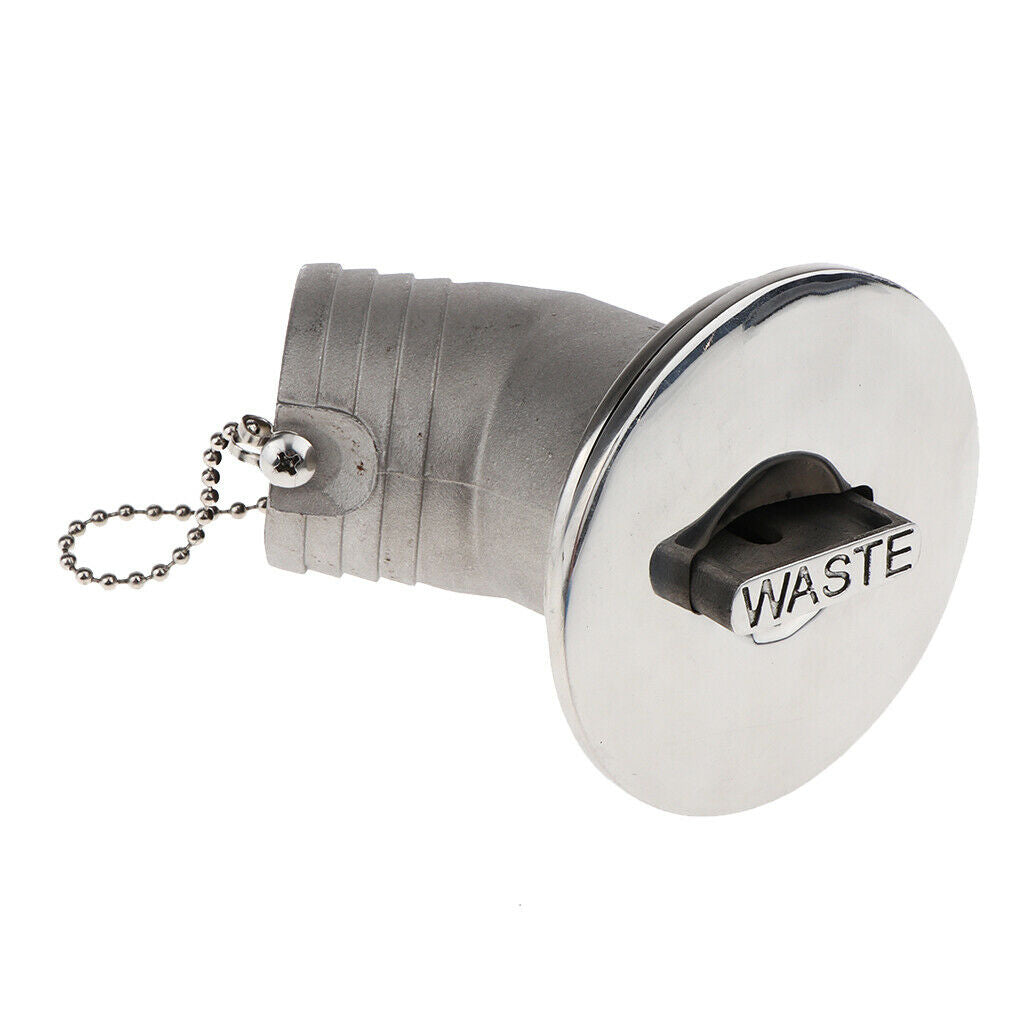 Boat Deck Fill / Filler Keyless   - 2" (50mm) 316 Stainless Steel Waste