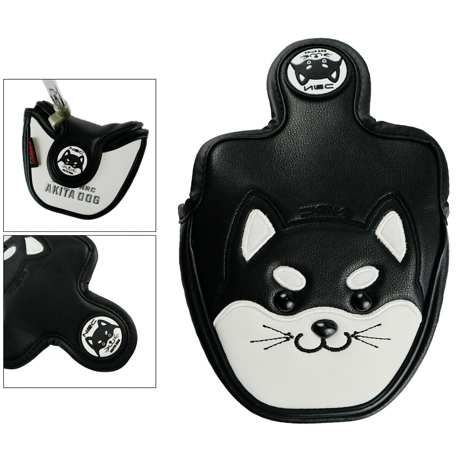 Cartoon Design Golf Mallet Putter Head Cover Protect Clubs Magnet Headcover