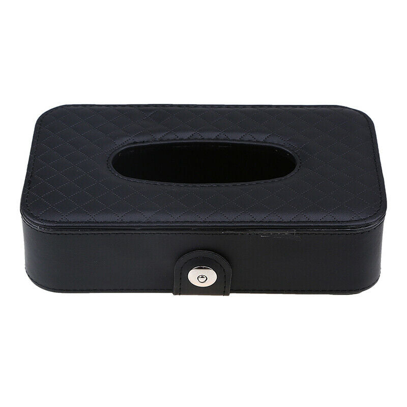 1PC Car Tissue Box Universal Leather Organizer Napkin Holder Paper Towel Storage