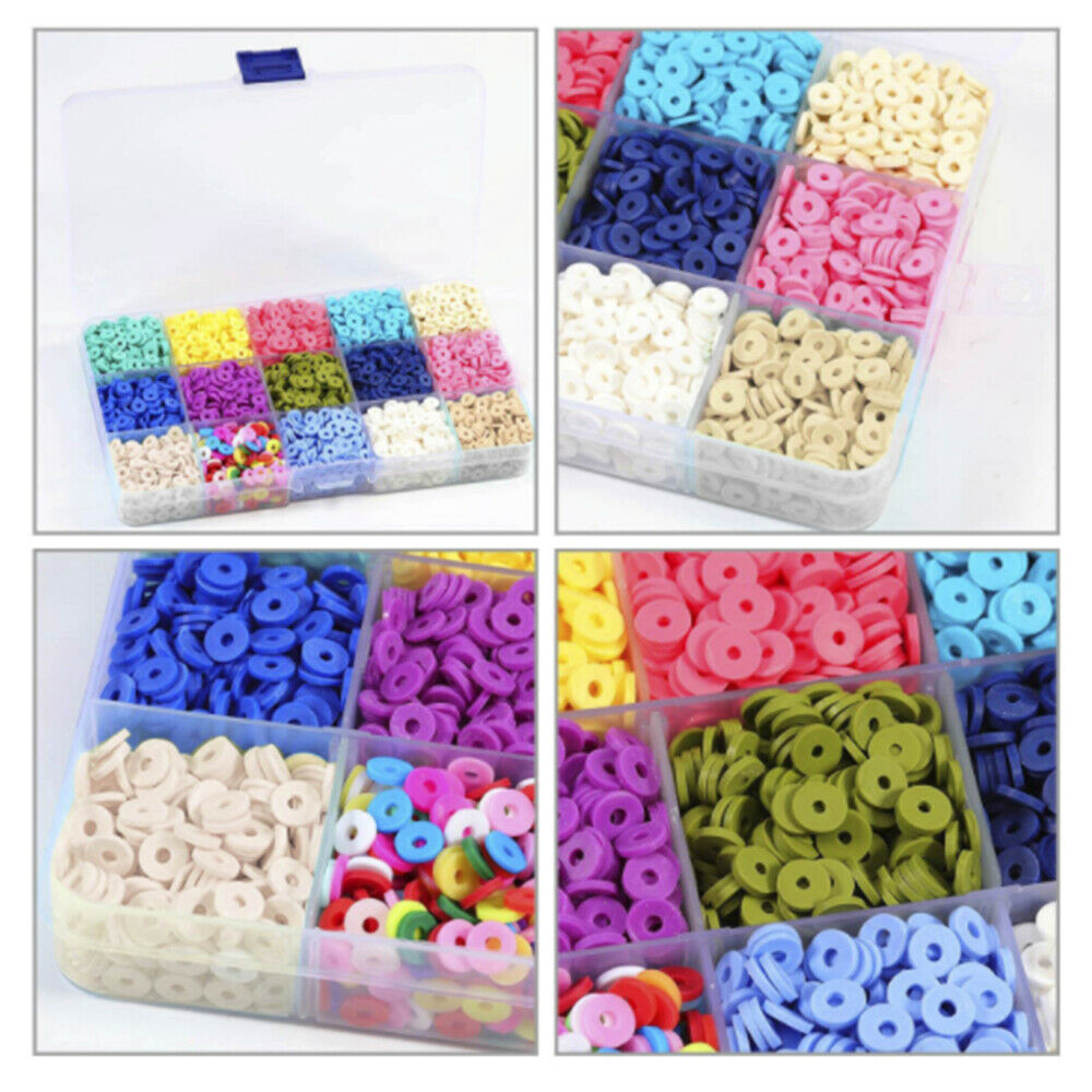 6mm Clay Beads Round Beads Chip Loose Spacer for DIY Jewelry Bracelets Necklace