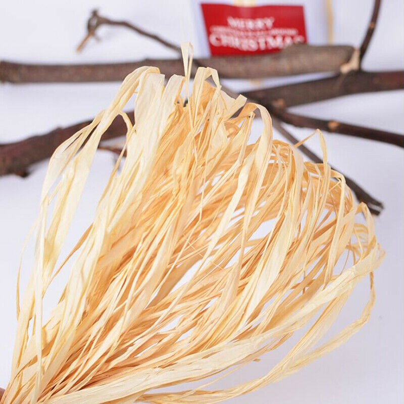 10X Raffia Natural Rope Crafts Wedding Gift Wrapping Cord Twine DIY Scrap.l8